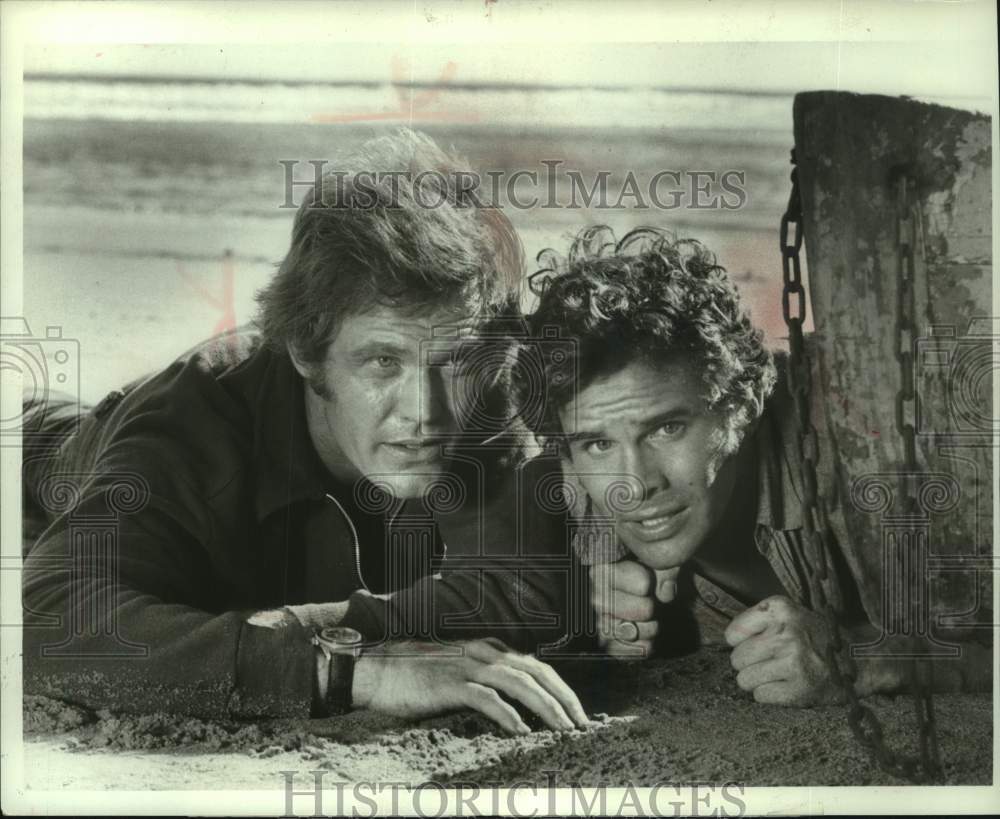 1971 Press Photo Dack Rambo and Roger Davis in &quot;River of Gold&quot; - mjc31038- Historic Images