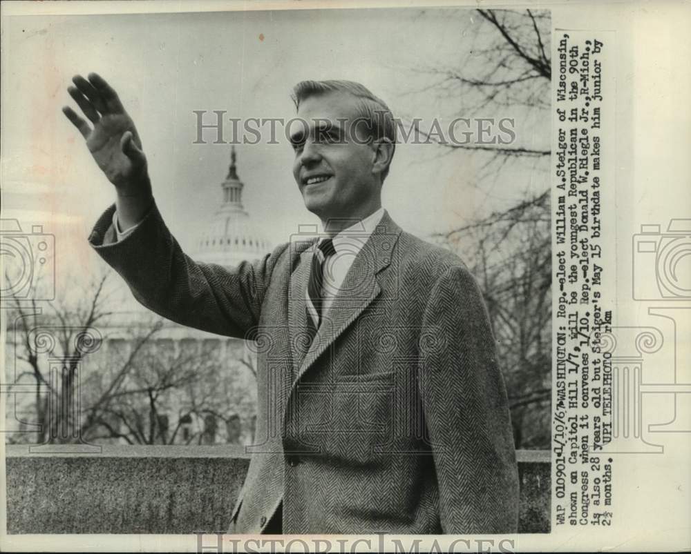 1967 Press Photo Representative William Steiger of Wisconsin on Capitol Hill- Historic Images