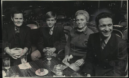 1969 Press Photo Marquette coach Al McGuire with Family & other at Pavalon Party- Historic Images