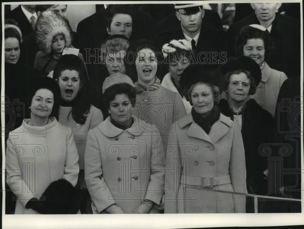 1969 Press Photo Richard Nixon Inauguration, Pat Nixon and Ladybird Johnson- Historic Images