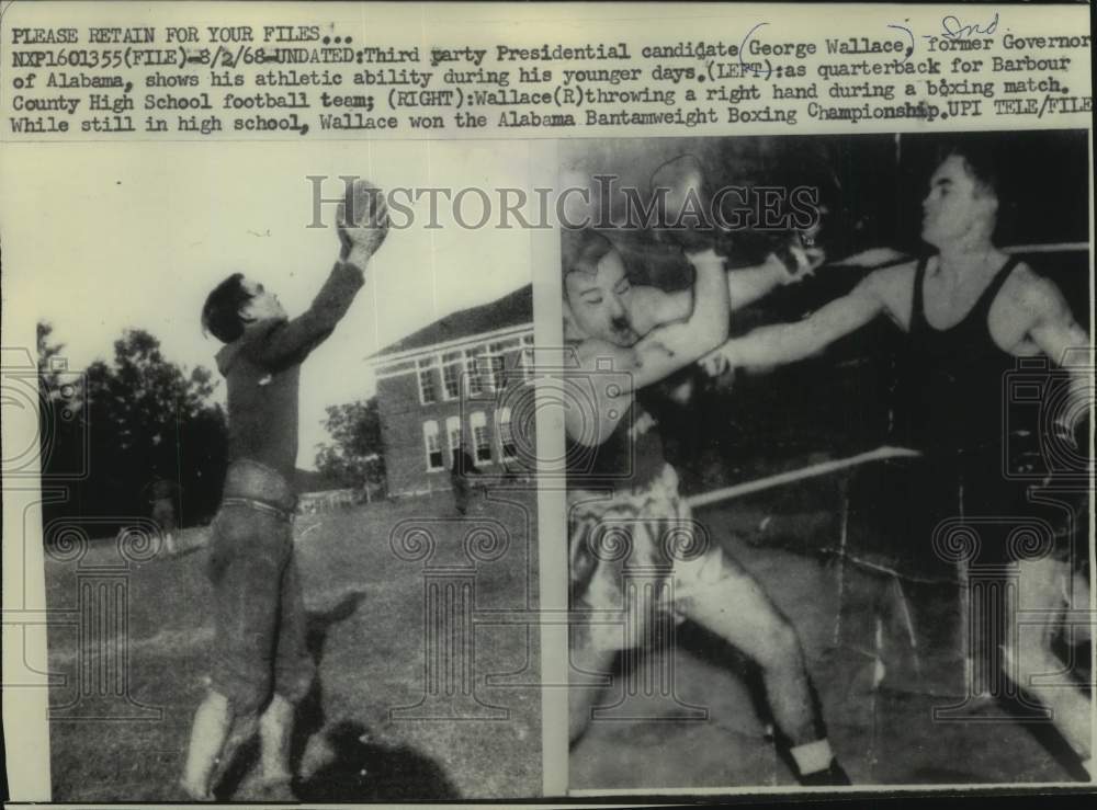 1968 Press Photo Presidential Candidate George Wallace in his younger days- Historic Images