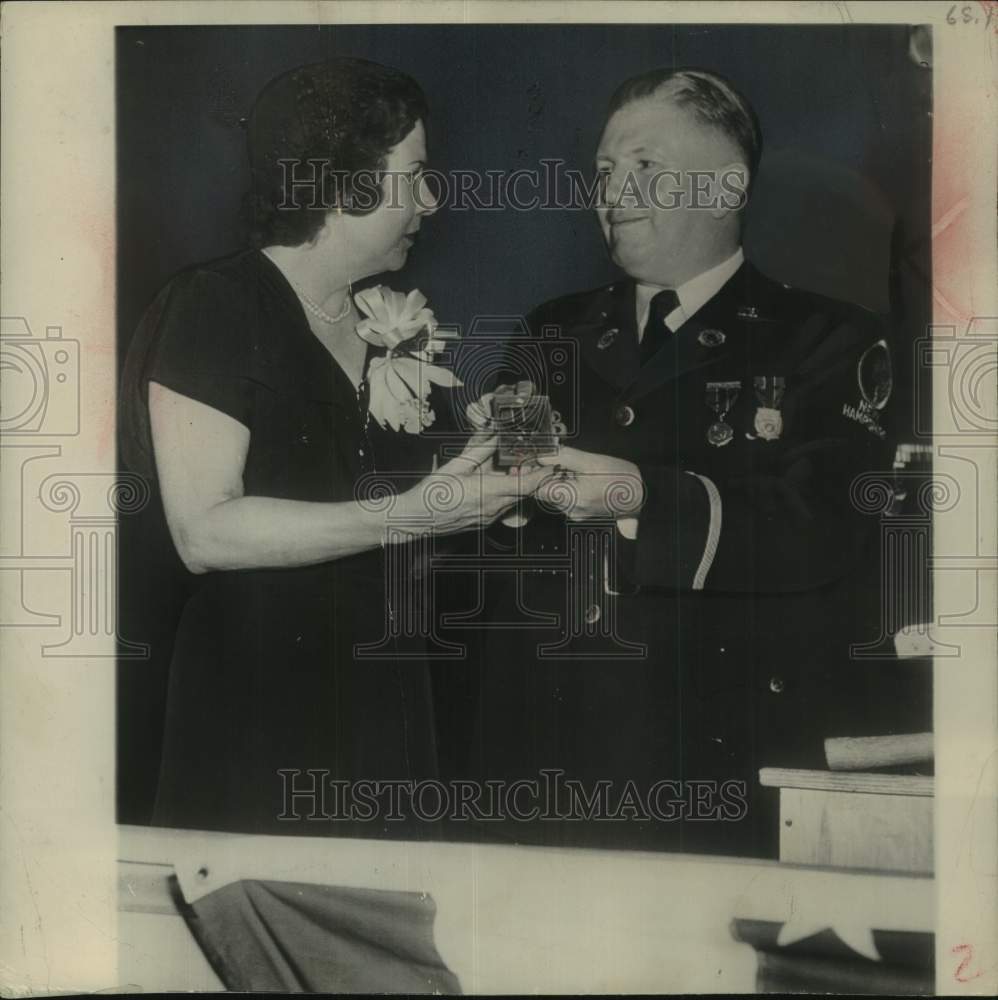 1949 Press Photo Mrs. Babe Ruth and James F. O'Neill at Philadelphia Legion.