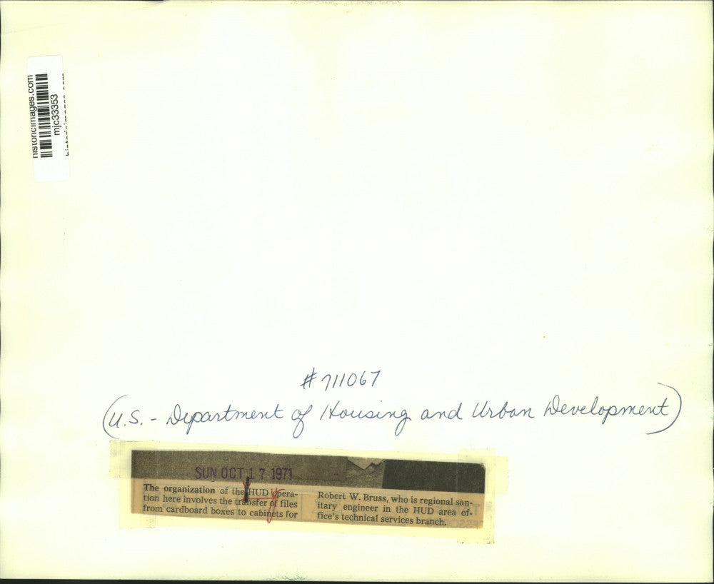 1971 Press Photo Robert W. Bruss, Department of Housing and Urban Development