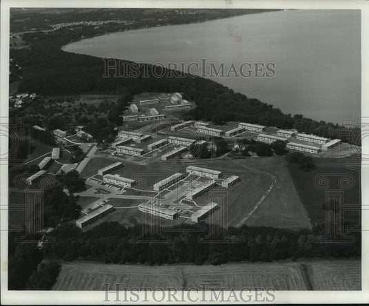 1959 Press Photo aerial view of apartment Dormitories at University of Wisconsin