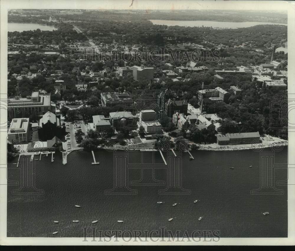 1963 Press Photo Aerial view of University of Wisconsin - Madison campus- Historic Images
