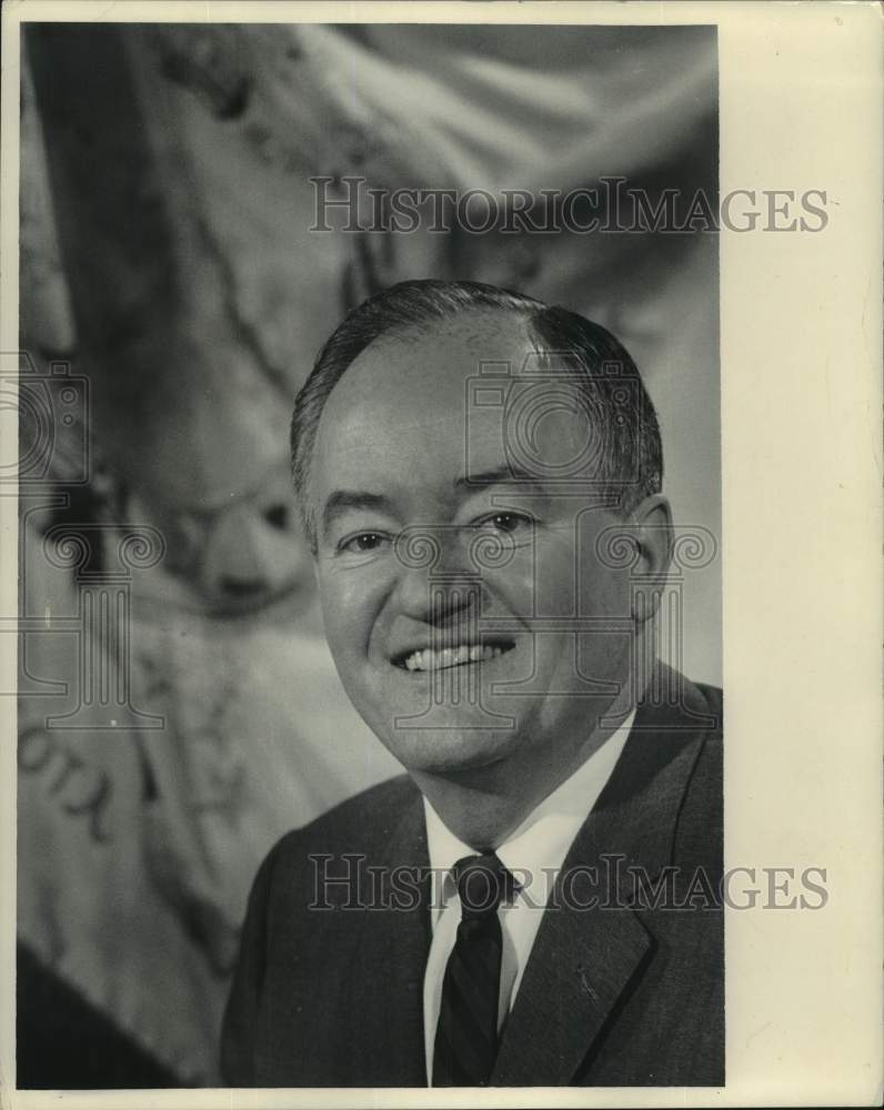 1965 Press Photo Hubert H. Humphrey Vice President - mjc33929- Historic Images