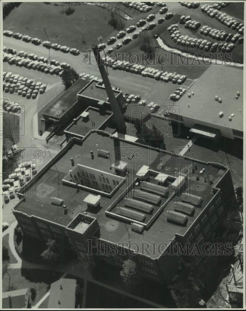 1961 Press Photo aerial view, main building, University of Wisconsin-Eau Claire- Historic Images