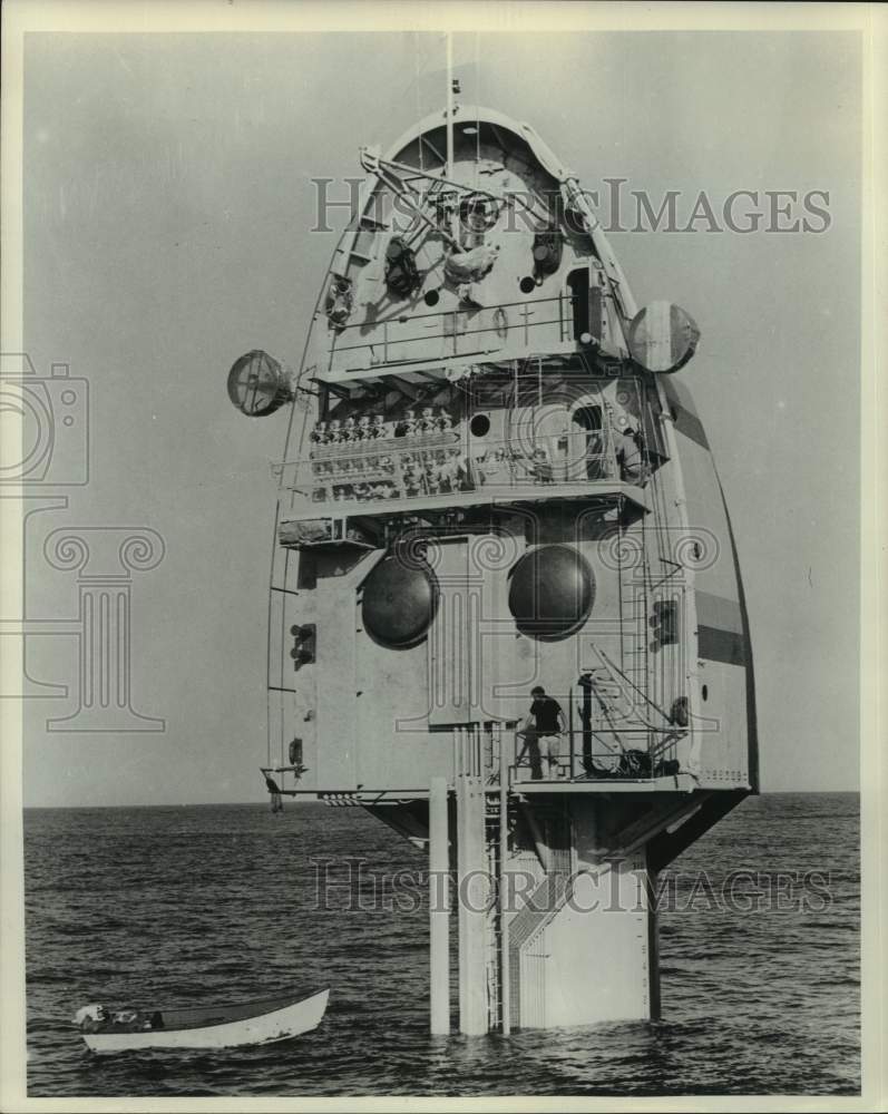 1964 Press Photo Floating Oceanography platform - mjc34649- Historic Images