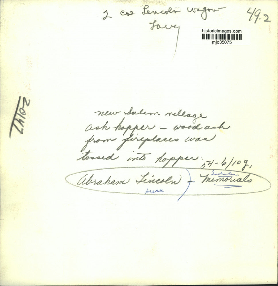 1954 Press Photo Ash hopper in Abraham Lincoln's former home, New Salem Village