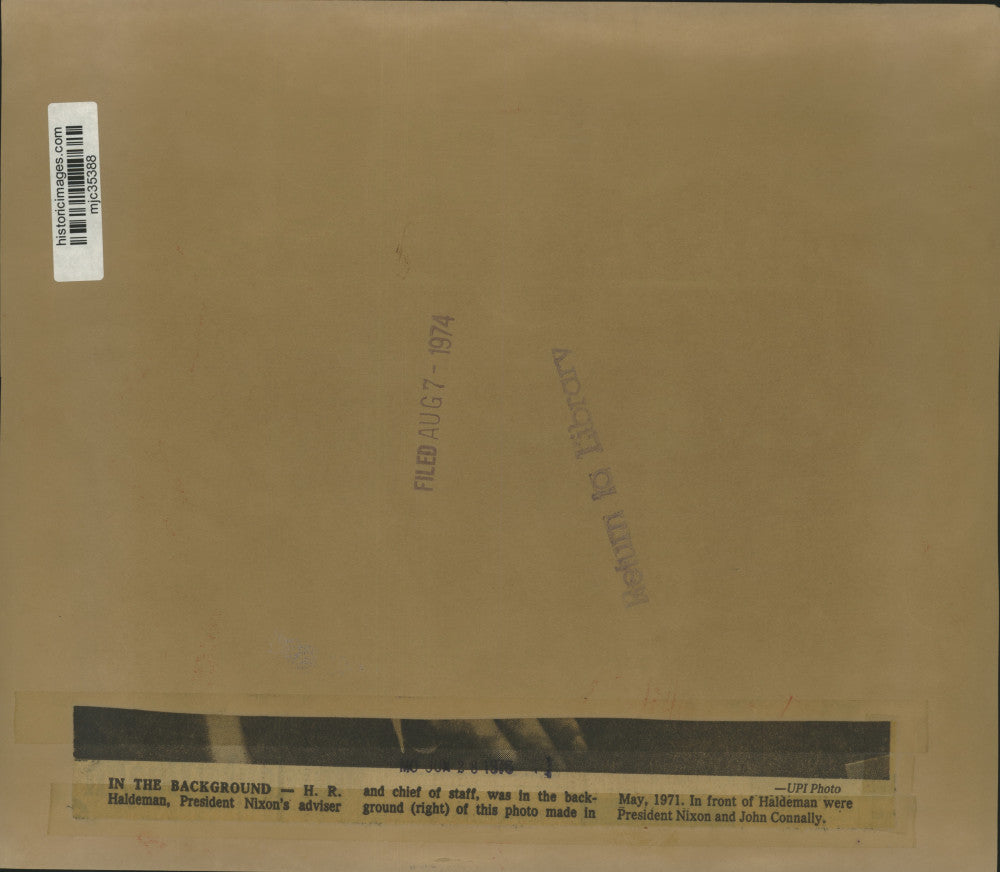 1971 Press Photo President Nixon, John Connolly and Halderman meet in Washington