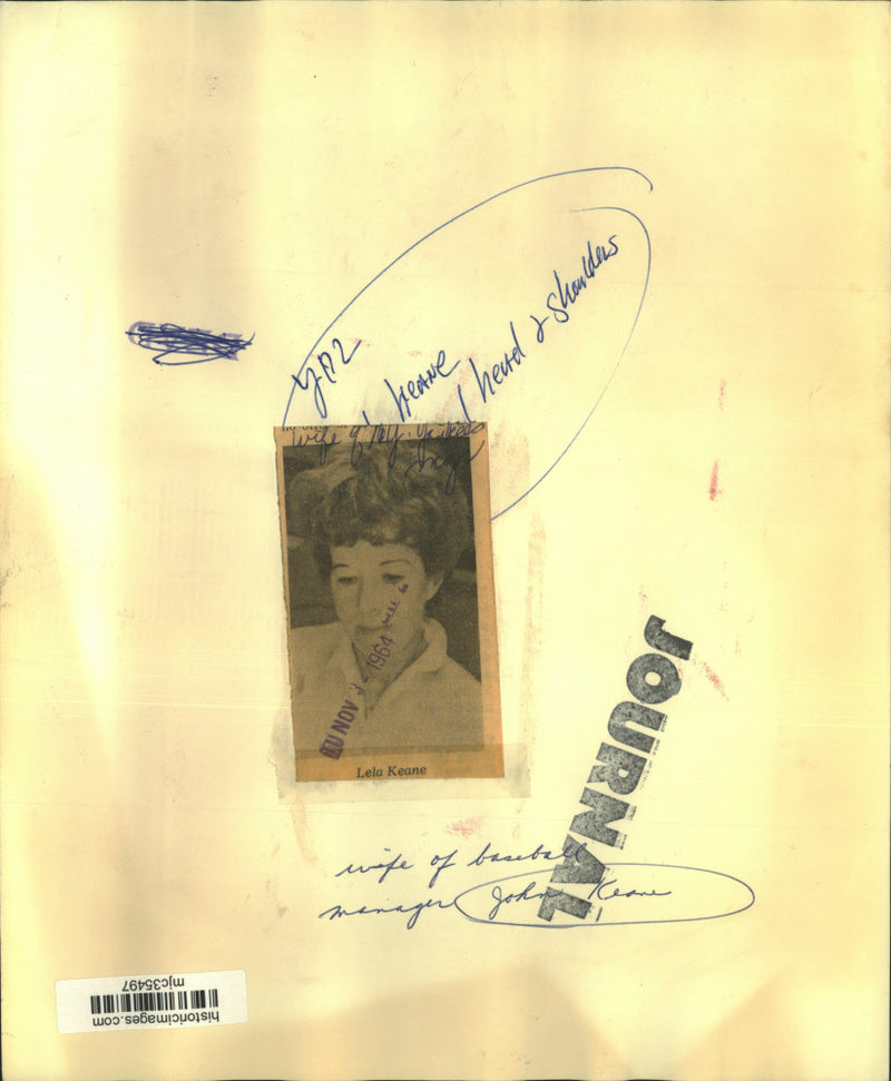 Load image into Gallery viewer, 1964 Press Photo Lela Keane, wife of Johnny Keaane, in her home in Houston
