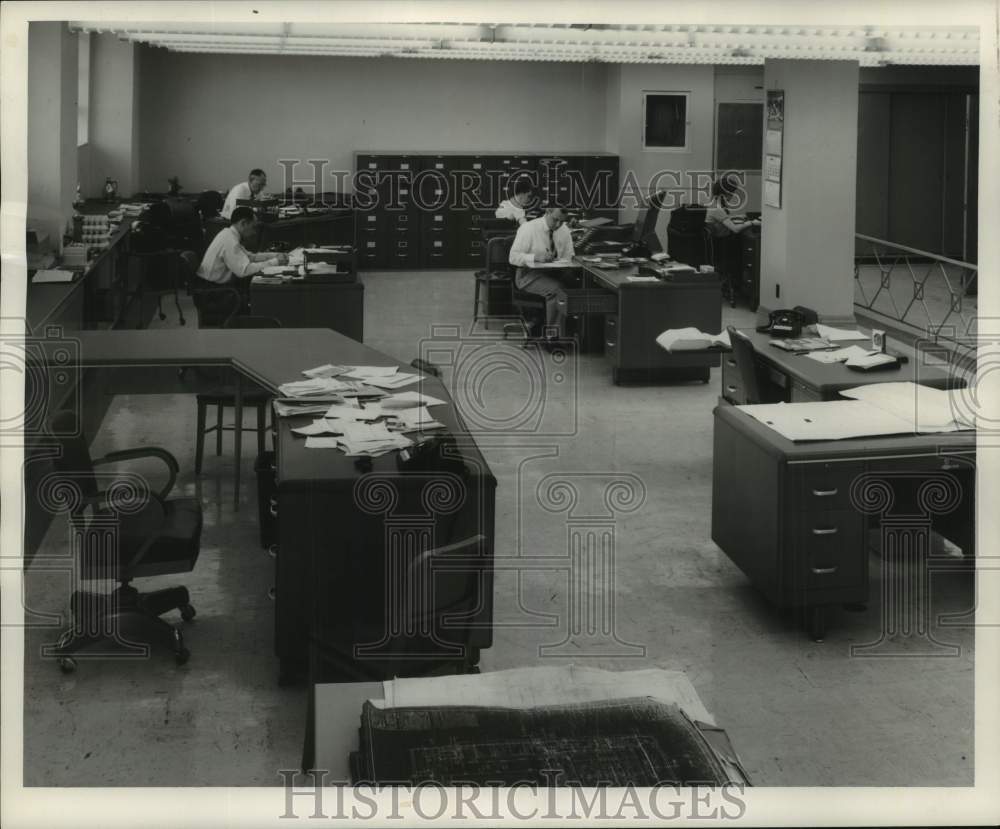 1956 Press Photo New offices for Milwaukee Journal purchasing department- Historic Images