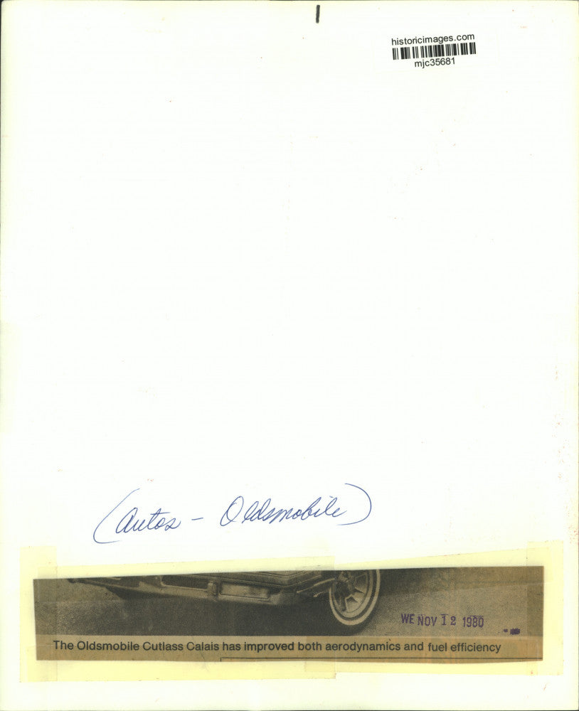 1980 Press Photo The 1981 Oldsmobile Cutlass by the Cutlass Calais Improvements