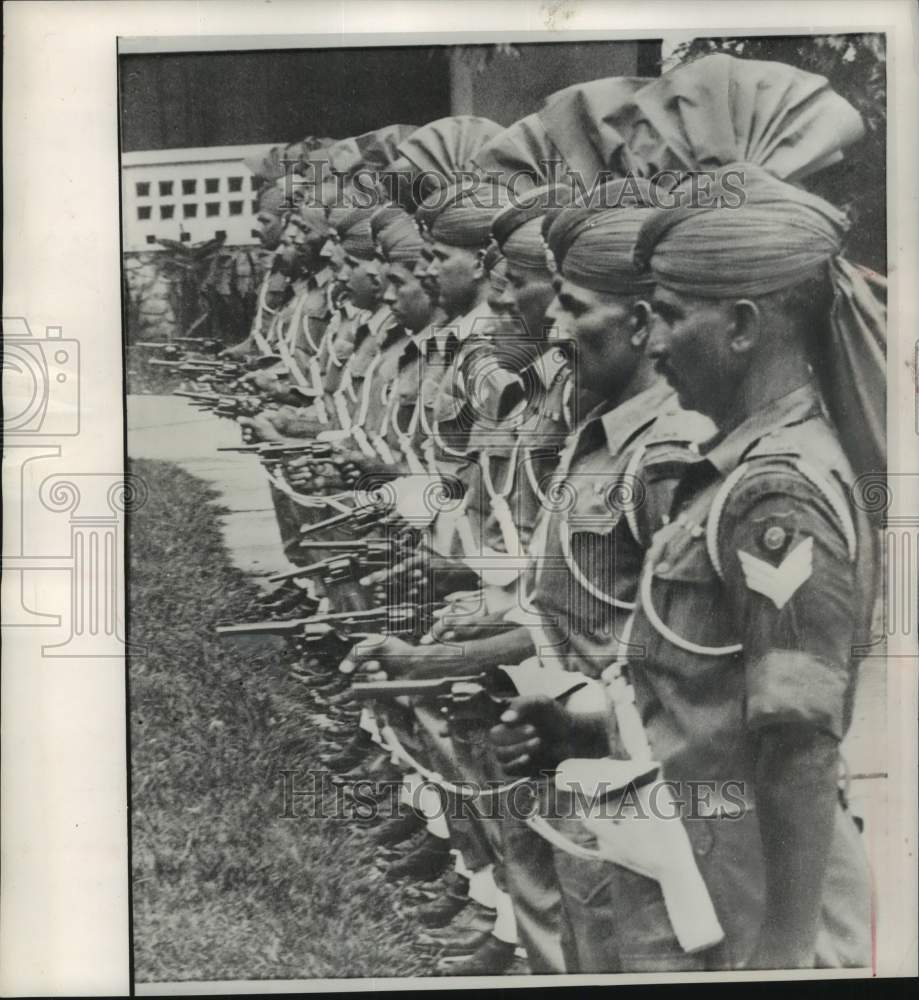 1960 Press Photo United Nations Forces From India Policing Leopoldville, Congo