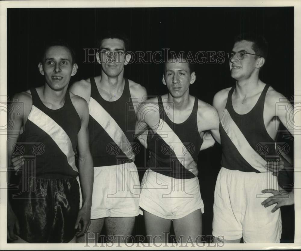 1953 Press Photo runners pose at Milwaukee Journal Track Meet - mjc36481- Historic Images