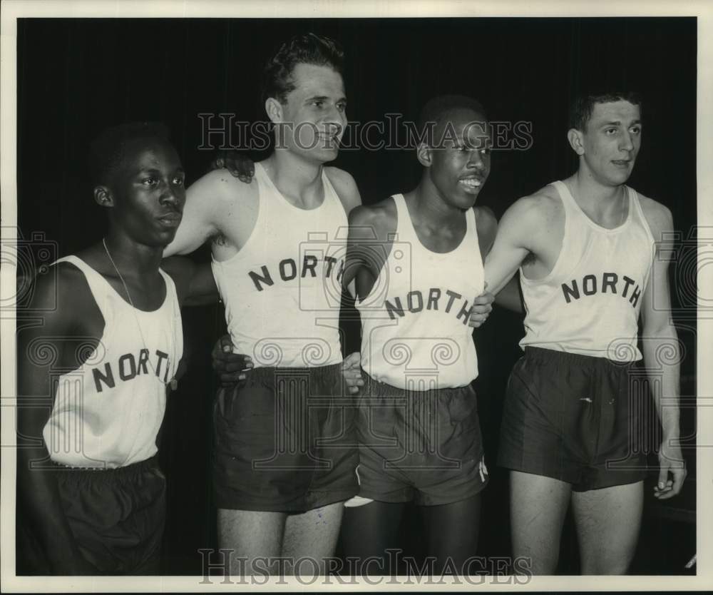 1953 Press Photo North athletes at track meet in Milwaukee - mjc36487- Historic Images