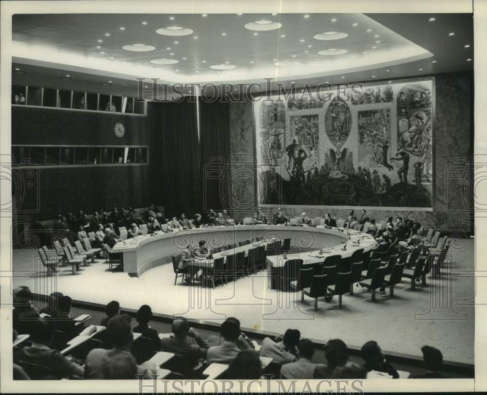 1952 Press Photo New York-Security Council chamber inside the United Nations- Historic Images