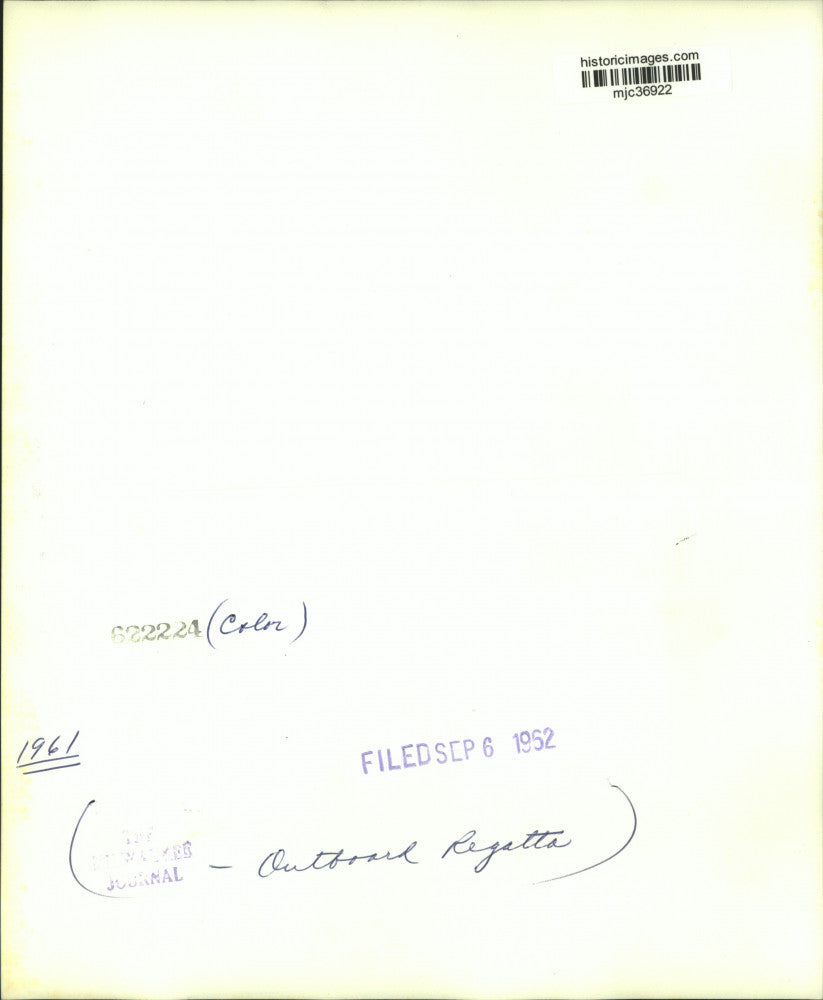 1961 Press Photo Milwaukee Journal Outboard Regatta - mjc36922