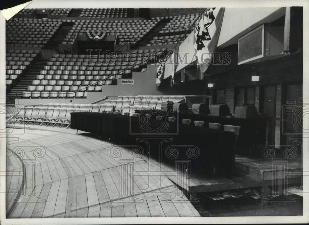 1961 Press Photo Arena track layout for Milwaukee Journal meet in the Arena- Historic Images