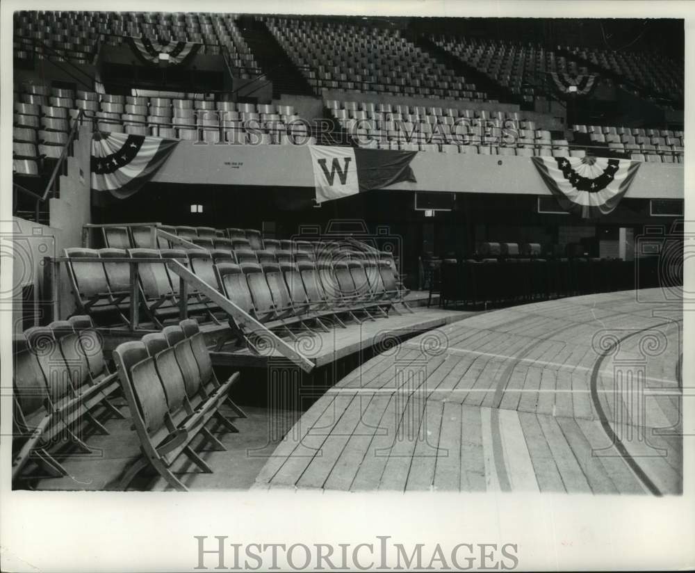 1961 Press Photo track layout for Milwaukee Journal meet at the Arena- Historic Images