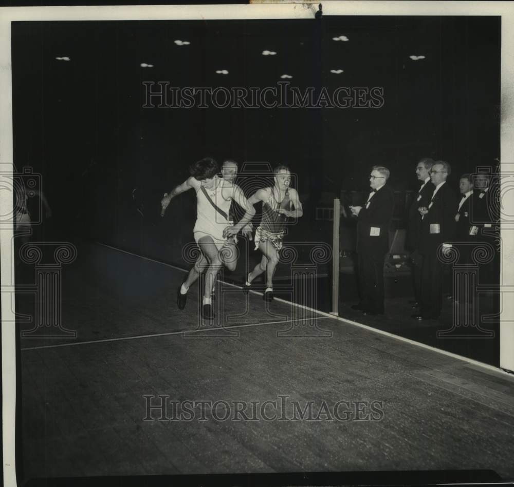 1953 Press Photo Finishing Line at Track Meet - mjc37384- Historic Images