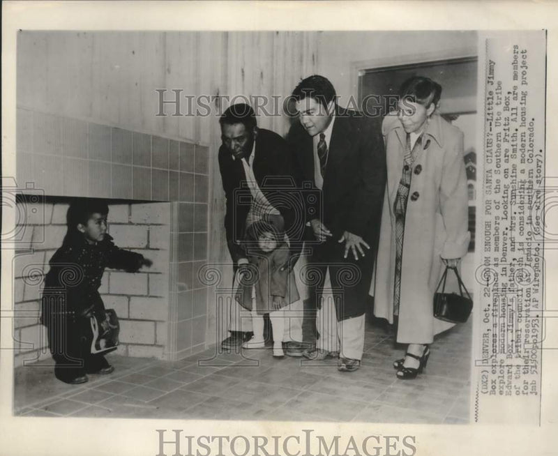 Load image into Gallery viewer, 1953 Press Photo Members of the Southern Ute Tribe Explore Housing in Denver
