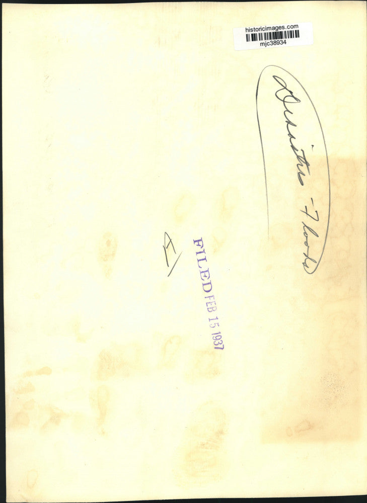 1937 Press Photo Worker looks at sand boils behind dikes, Cairo, Illinois