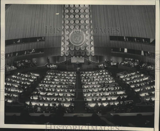 1952 Press Photo Opening of New United Nations Assembly Chamber in New York