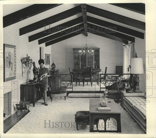 1969 Press Photo Wife of Bart Starr at the Family's Home in De Pere, Wisconsin- Historic Images