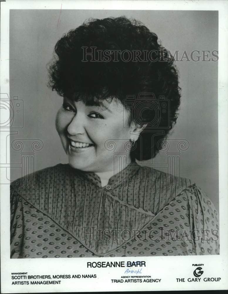 1987 Press Photo Roseanne Barr comedian from the United States. - mjc40454- Historic Images