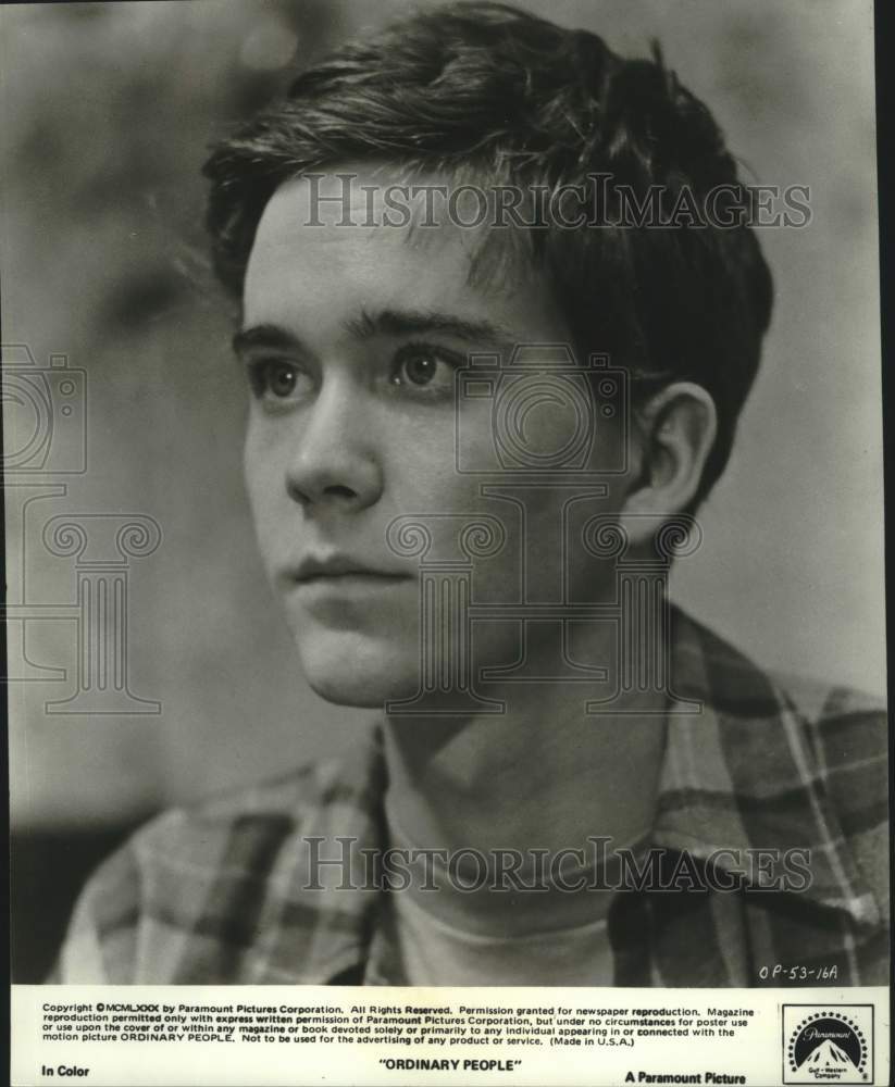 1981 Press Photo Tim Hutton stars as a suicide survivor in &quot;Ordinary People.&quot;- Historic Images