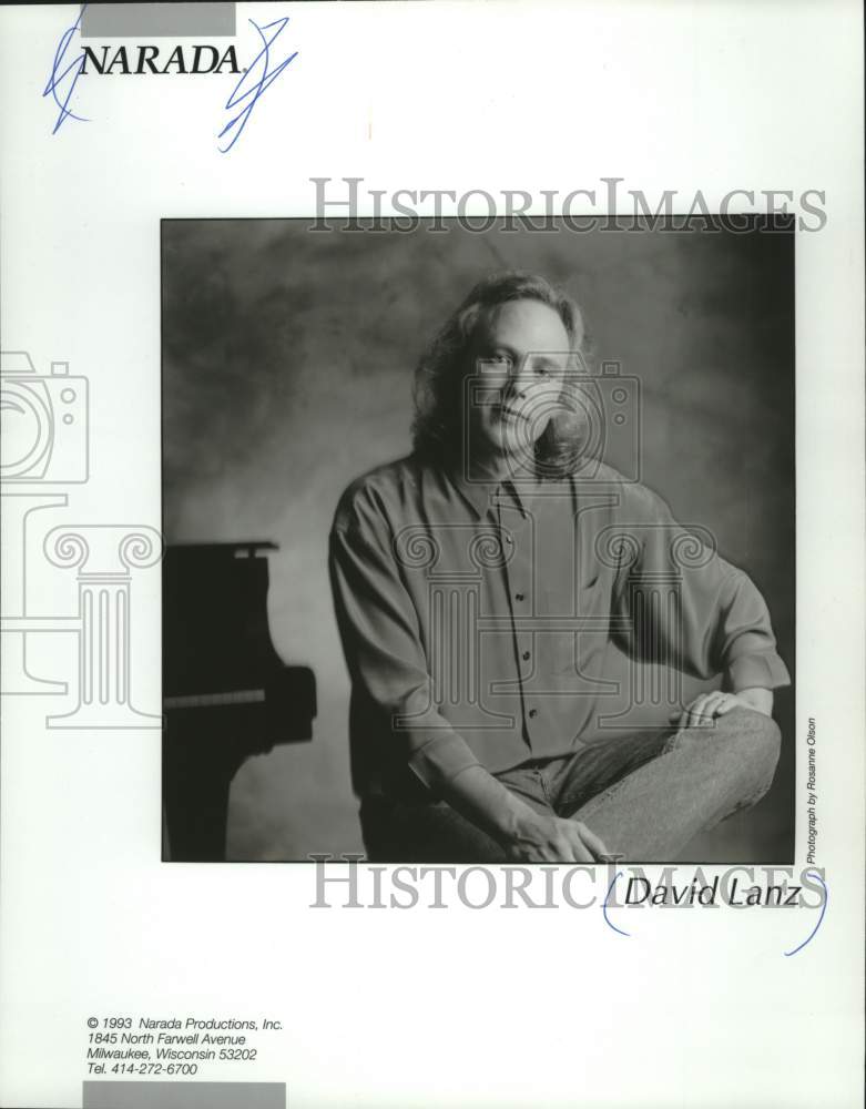 1993 Press Photo David Lanz, Pianist with Narada Productions, Inc. - mjc40826- Historic Images