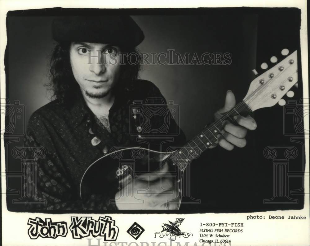 1992 Press Photo John Kruth, Singer-mandolinist, musician - mjc41137- Historic Images