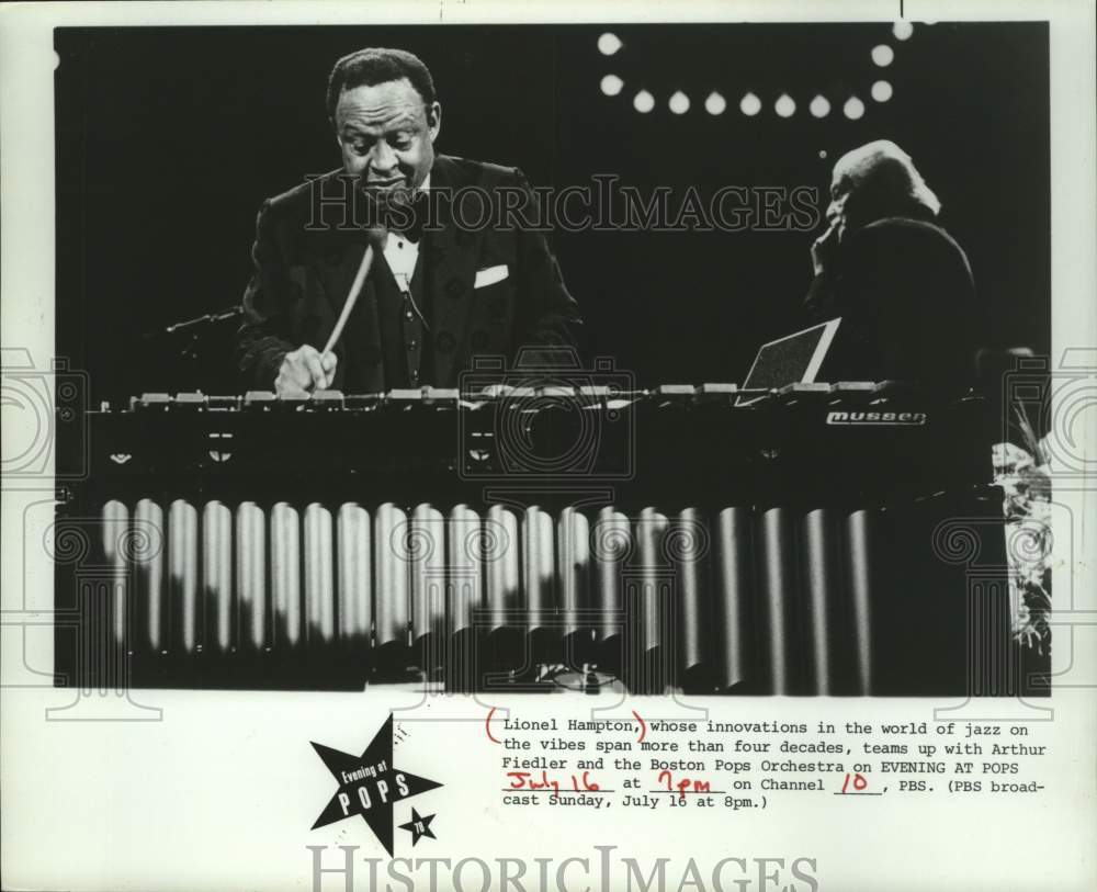 1978 Press Photo Jazz musician Lionel Hampton appears on Evening At Pops on PBS- Historic Images