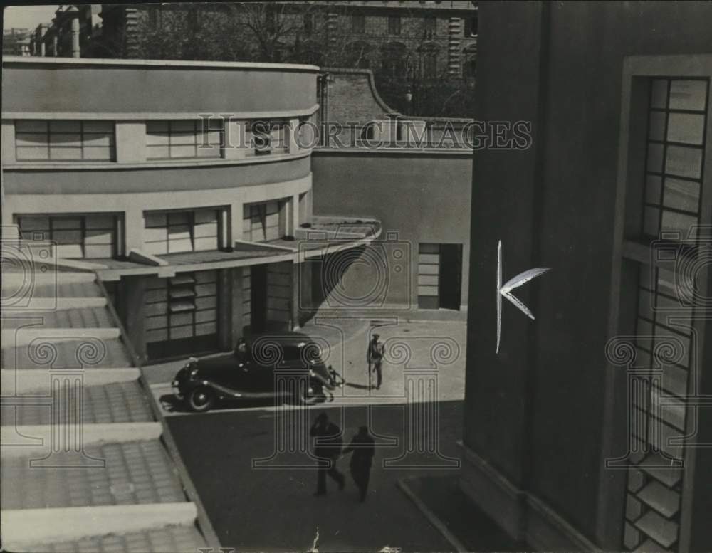 1939 Press Photo Modern shops and technical buildings inside Vatican City, Rome