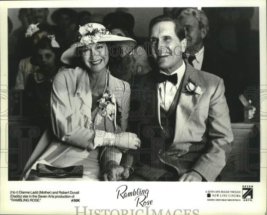 1991 Press Photo Actors Robert Duvall and Dianne Ladd in movie "Rambling Rose"- Historic Images