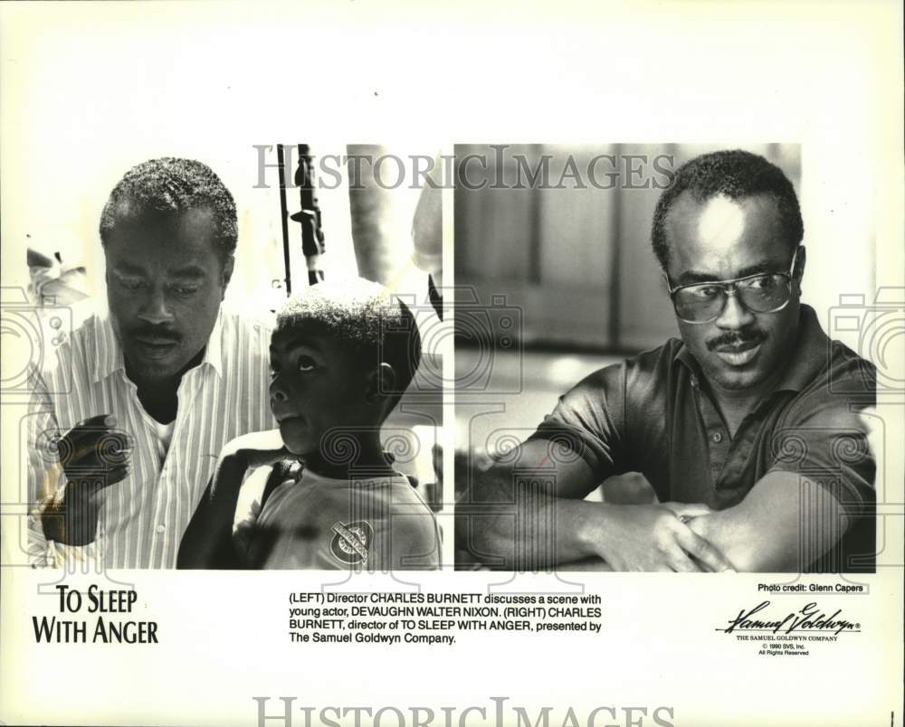 1990 Press Photo Charles Burnett, Devaughn Nixon, actor, To Sleep With Anger- Historic Images