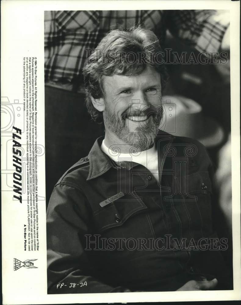 1984 Press Photo Kris Kristofferson plays Bob Logan in film &quot;Flashpoint&quot;- Historic Images