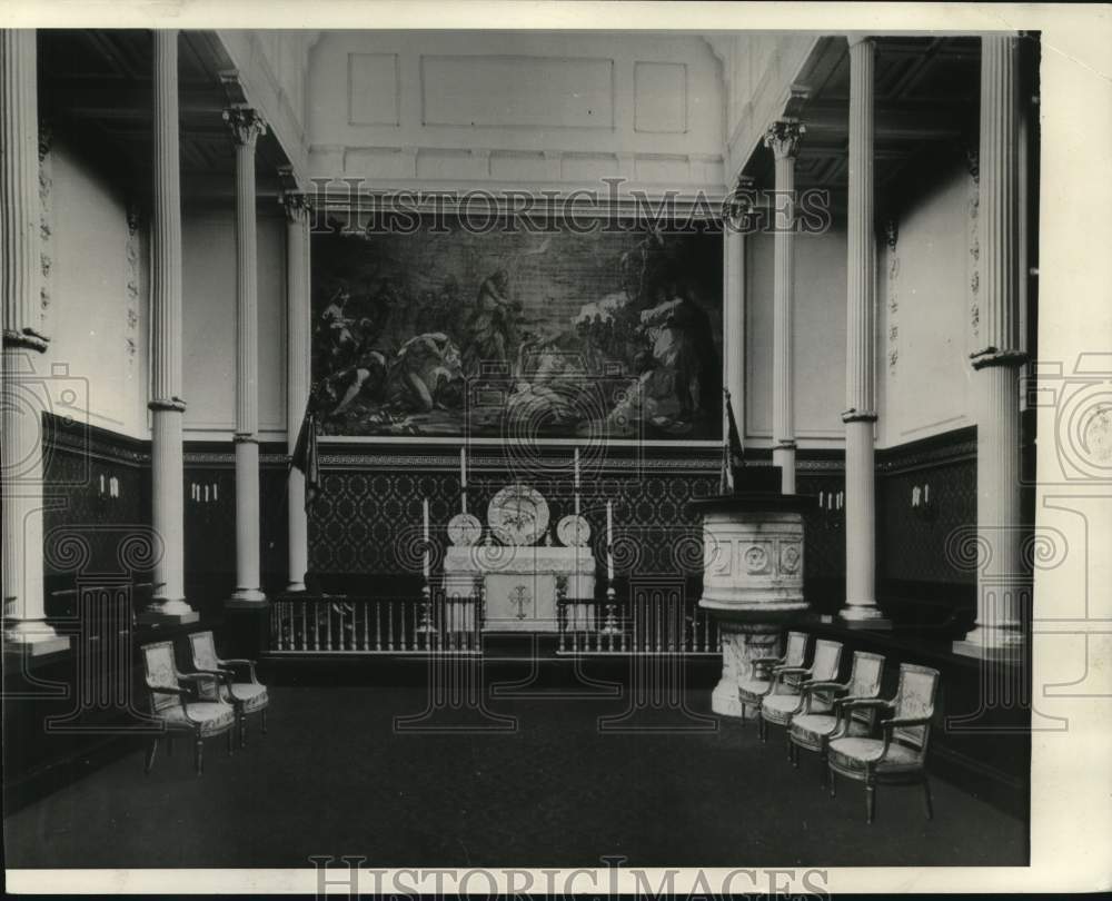 1940 Press Photo Private Chapel in London's Royal Family's Buckingham Palace