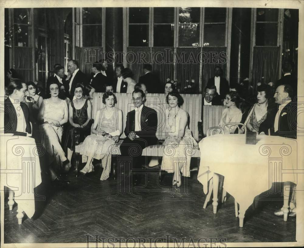 1930 Press Photo Mrs. W. R. Hearst at Reception for Italian Royalty, Grand Hotel
