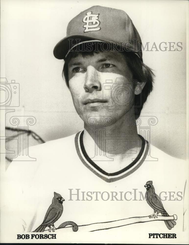 1977 Press Photo Bob Forsch, St. Louis Cardinals Pitcher - mjc43681- Historic Images