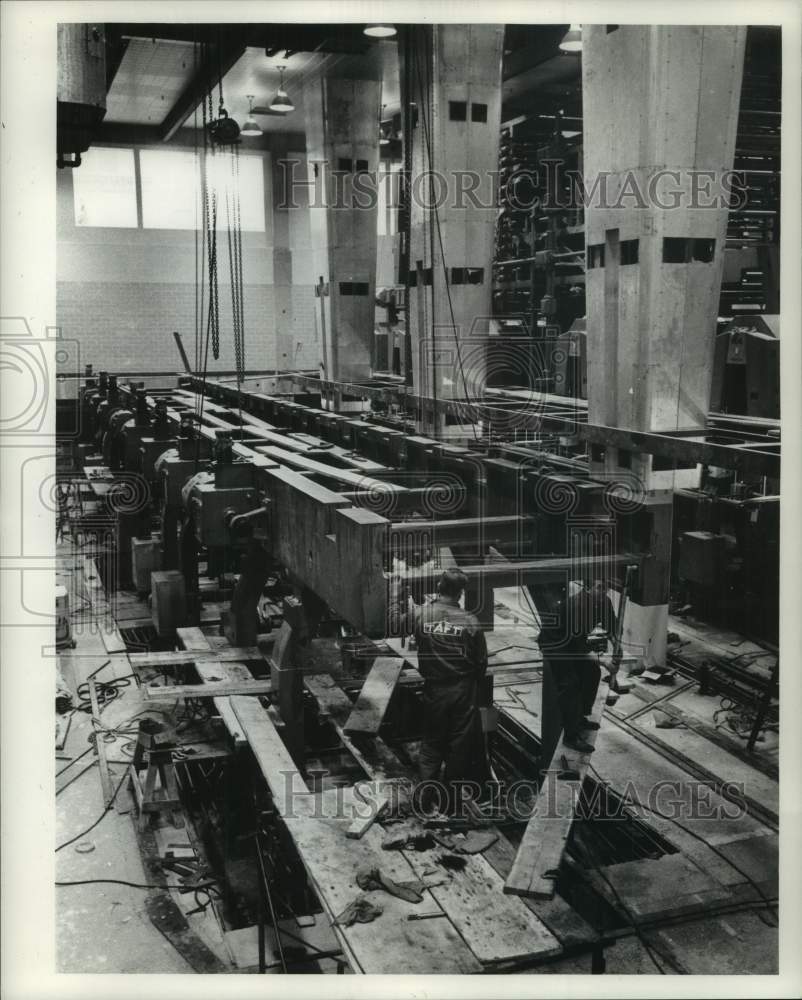 1961 Press Photo New Presses in Milwaukee Journal Sentinel Press Room- Historic Images