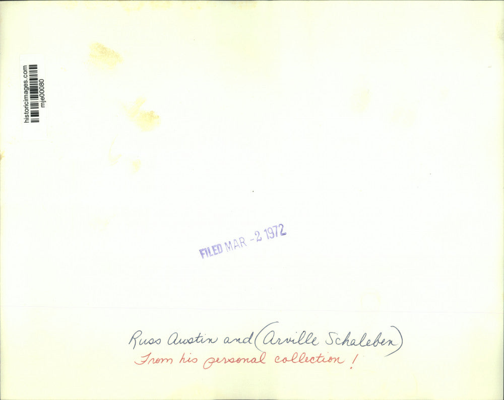 1972 Press Photo Russ Austin and Arville Schaleben - mje00080