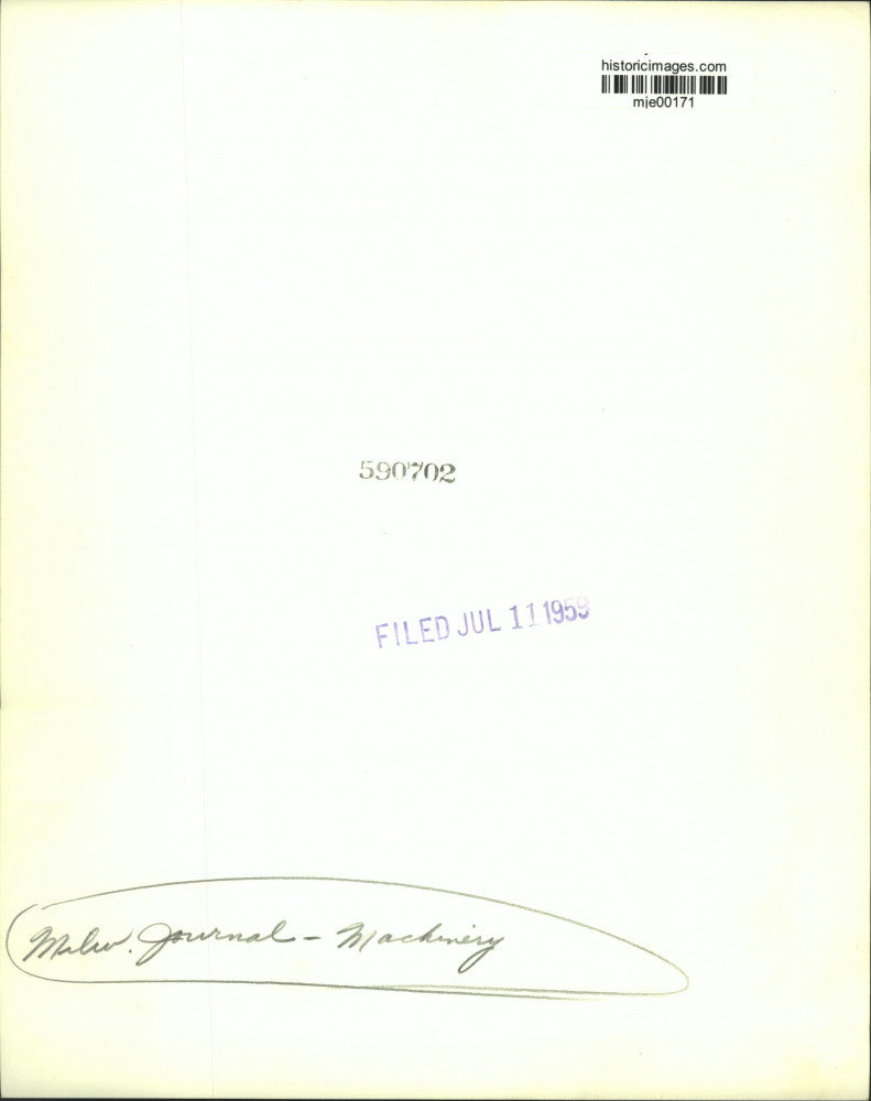 1959 Press Photo Milwaukee Journal Machinery - mje00171