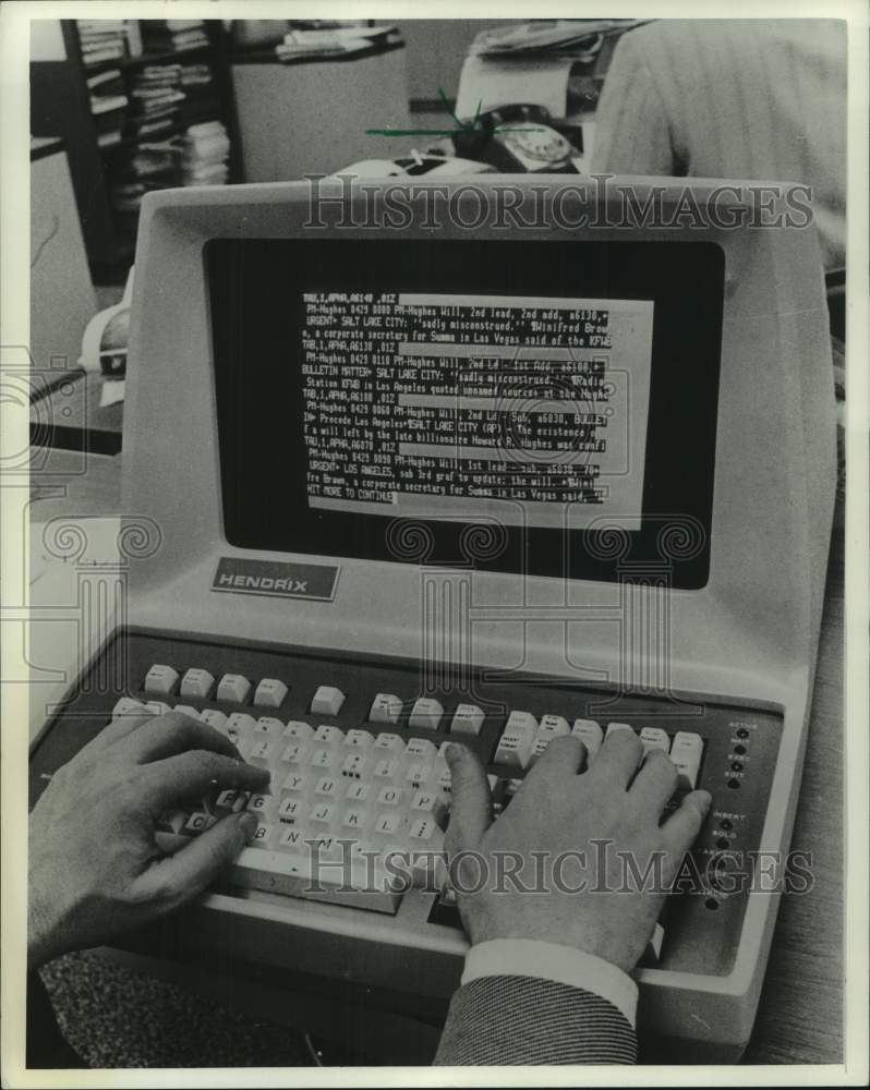 1978 Press Photo Video Display Terminal at Milwaukee Journal Sentinel- Historic Images