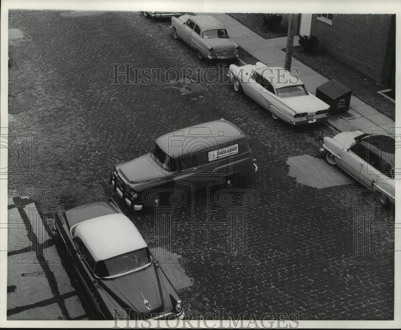 Load image into Gallery viewer, 1961 Press Photo Milwaukee Journal Truck with Track Games Advertisement, WI
