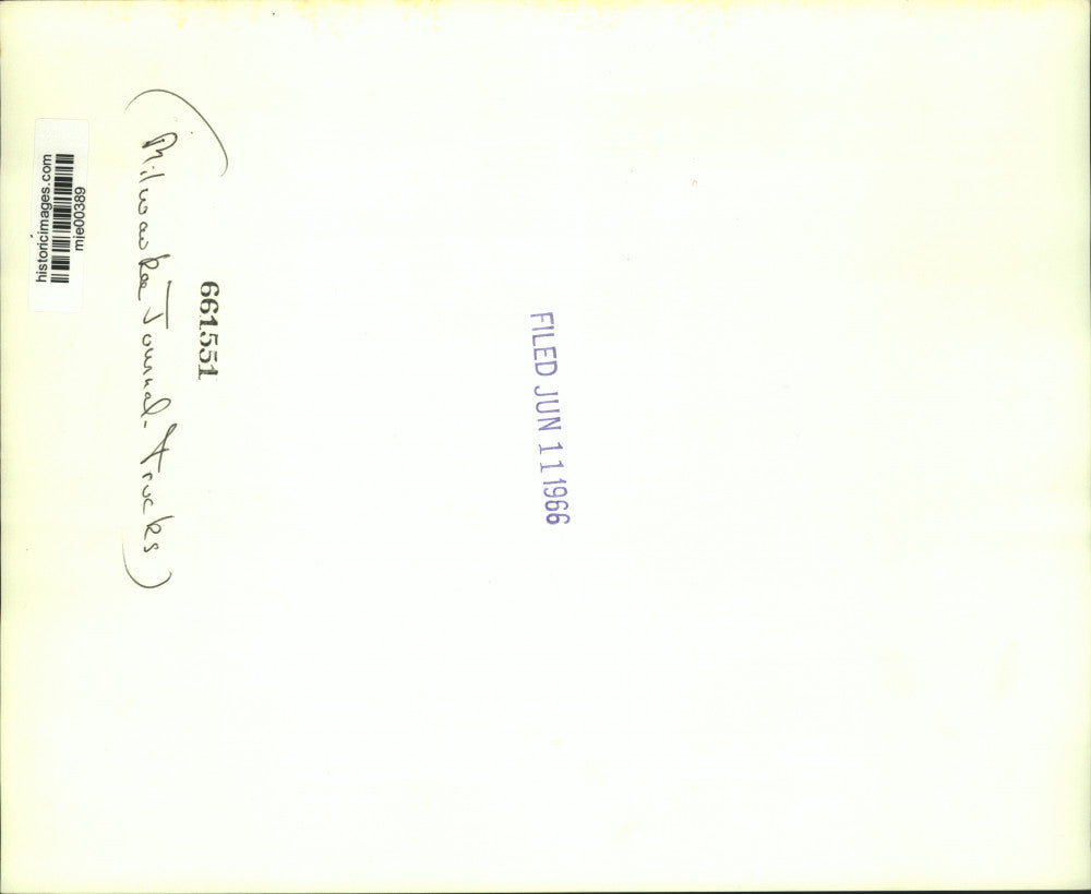 1966 Press Photo The Milwaukee Journal Newspaper Street Sweeper, Wisconsin