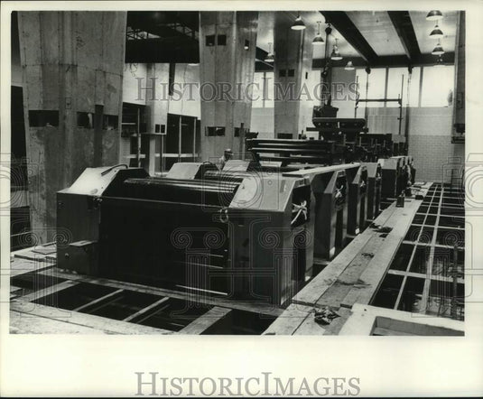 1961 Press Photo The Milwaukee Journal Press Room - mje00434- Historic Images