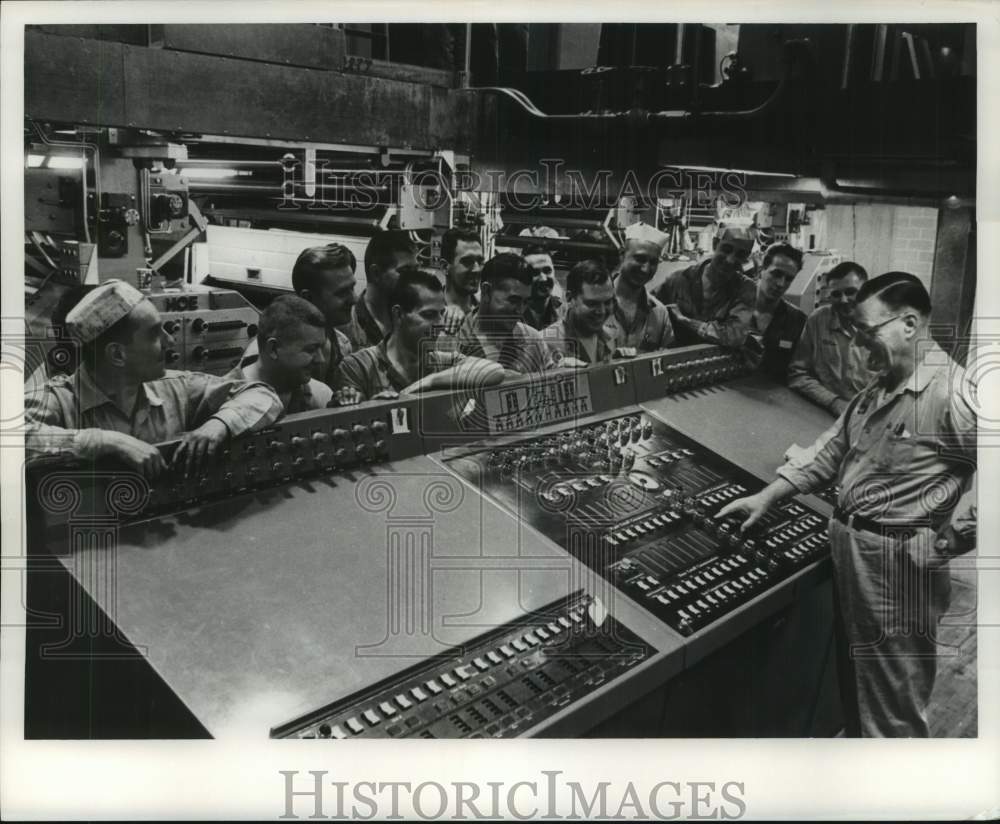1962 Press Photo Milwaukee Journal Press Room Employees - mje00542- Historic Images