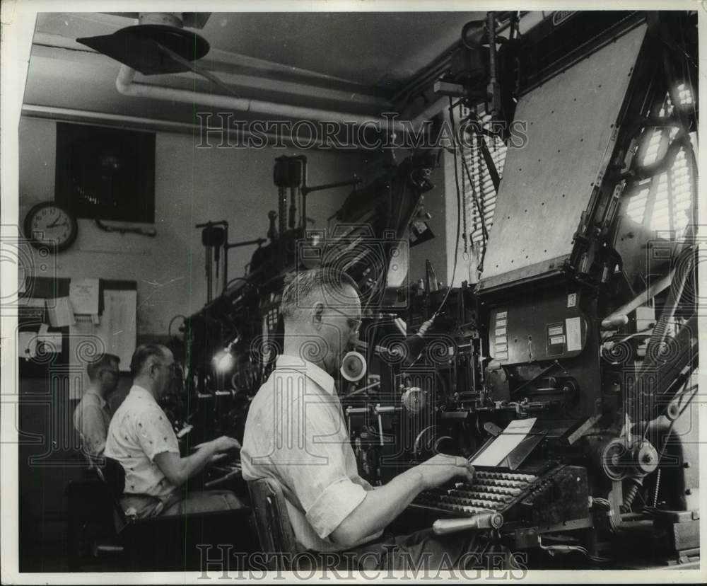 1957 Press Photo Milwaukee Journal Stereotype Department - mje00893